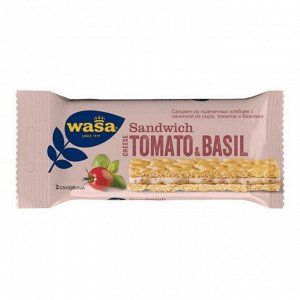 Хлебцы-сандвичи пшеничные WASA 40г Сыр,томаты,базилик