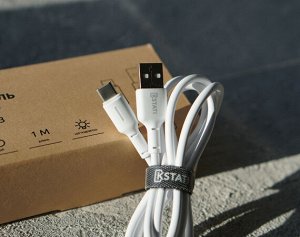 Кабель Kstati KS-013 Type-C - USB белый, 1м recommended