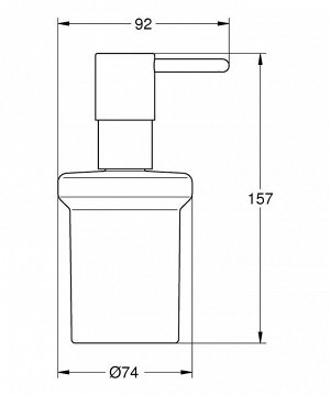 Дозатор подвесной GROHE ESSENTIALS 40394001 (металл/стекло, хром, современный, на стену, круглый, гл