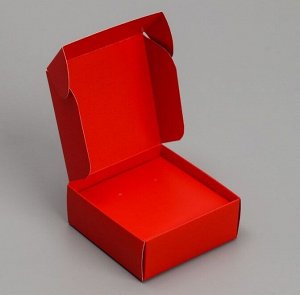 Коробка складная 7,5 х7,5 х3 см красная