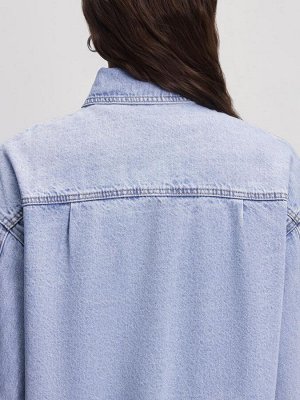 Рубашка джинсовая женская светлый индиго