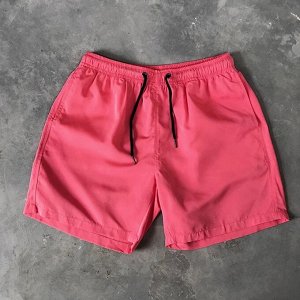 Мужские летние шорты, свободного кроя, красно-розовый