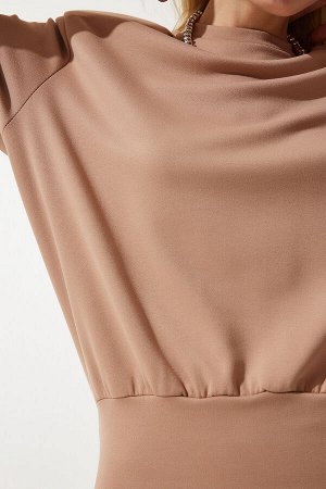 Женское трикотажное платье из лайкры с бисквитной подкладкой NY00002