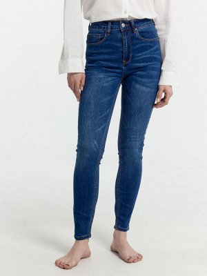 Брюки женские джинсовые skinny темно-синие