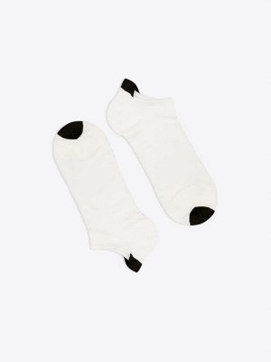 Короткие мужские спортивные носки из пряжи meryl® skinlife белого цвета (1 упаковка по 5 пар)