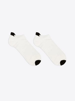 Короткие мужские спортивные носки из пряжи meryl® skinlife белого цвета (1 упаковка по 5 пар)