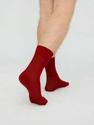 Носки мужские темно-красные (1 упаковка по 5 пар)