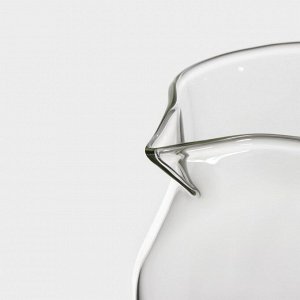 Кувшин для воды Magistro «Богема», 2 л, 9.7x32 см, стекло, с металлической крышкой, крышки серебристый