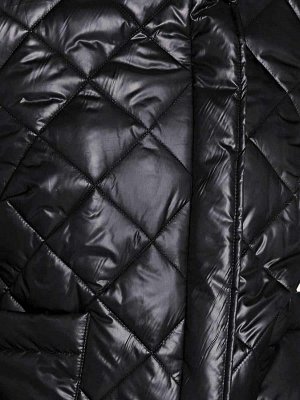 1r Куртка, черная Rick Cardona Гламурная куртка для холодной погоды. Модные рукава-баллоны и широкий кант резиночной вязкой с эффектной аппликацией. Спортивный воротник-стойка с удобным эластичным кан