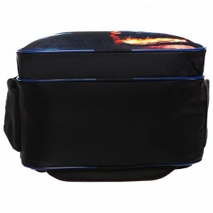Рюкзак школьный, 37 х 26 х 13 см, эргономичная спинка, Calligrata ОРТ "Тачка в огне"