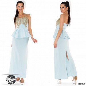 Вечернее платье с баской 10465