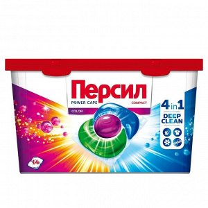 Капсулы для стирки Персил Color 4в1, для цветного, 14 капсул