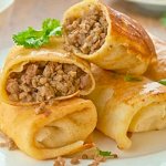 Блинчики фаршированные мясом и рисом «Почти Готово» 0.7 кг, замороженные