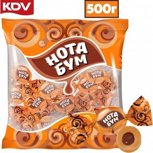 Карамель "Нота Бум"с орехово-шоколадной начинкой Яшкино 500 г