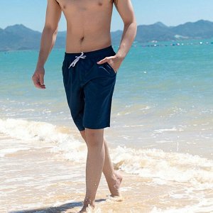 Мужские пляжные быстросохнущие  шорты с эластичным поясом, быстросохнущие, темно-синий