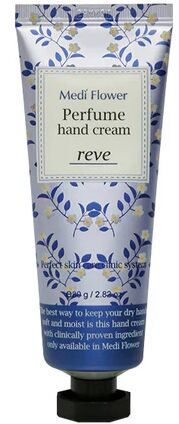 Medi Flower Крем для рук парфюмированный цветочный янтарь Perfume Hand Cream Reve, 80 гр