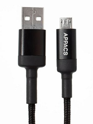 Кабель APPACS AP03217m microUSB/5V2.4A 1m