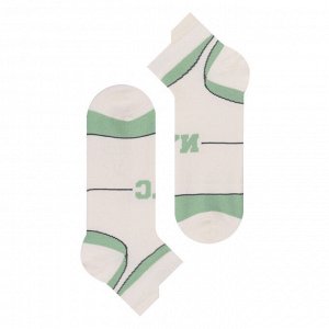 Короткие носки мужские, цвет бежевый/зеленый