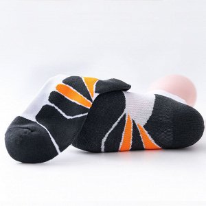 Спортивные укороченные носки мужские, цвет черный/оранжевый