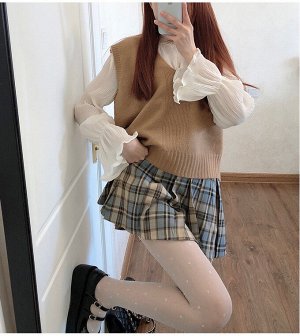 Женские капроновые колготки, цвет белый, с принтом