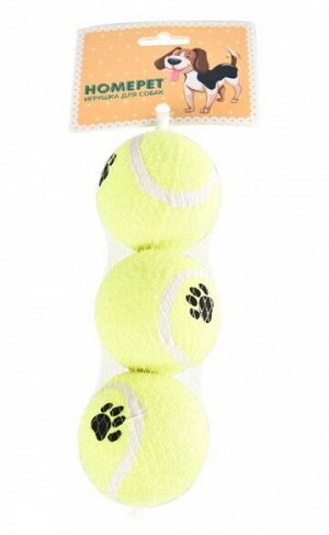Игрушка для собак Мячи теннисные 6см 3шт/уп