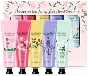 Medi Flower Набор кремов для рук Цветочный Сад Hand Cream Set The Secret Garden Of Five, 5 шт * 50 гр
