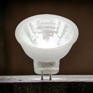 Лампа светодиодная, цоколь GU4, 220V. Прозрачная. Белый свет (4000K) LED-MR11-3W/NW/GU4/220V GLZ21TR