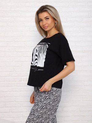 Пижама женская А-Зебра (черный)