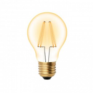 Лампа светодиодная Vintage, золотистая колба. LED-A60-6W/GOLDEN/E27 GLV21GO
