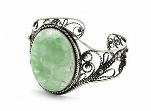 Браслет с флюоритом "Овал", 19,5см.