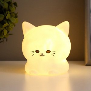 Ночник "Котенок" LED белый 9,5х10х10 см