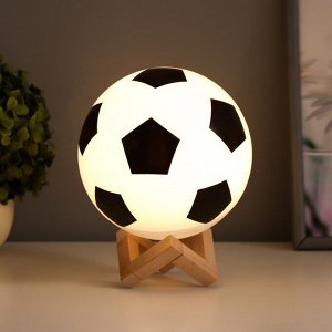 Ночник "Футбольный мяч" LED 3Вт USB АКБ белый 15х15х19 см