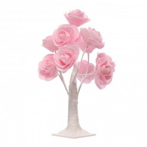 RISALUX Ночник &quot;Розовые розы&quot; LED розовый 17x17x34 см