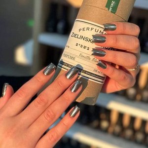 Втирка для ногтей металлическая зеркальная/cеребряная/серебро Mio nails