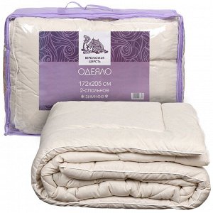 Одеяло 2-спальное, 172х205 см, Верблюжья шерсть, 400 г/м2, зимнее