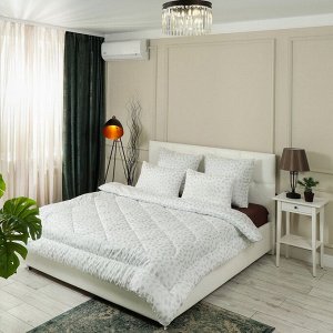 Одеяло 1.5-спальное, 140х205 см, Лебяжий искусственный пух, 350 г/м2, зимнее