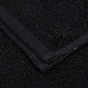 Полотенце банное 50х90 см, 100% хлопок, 420 г/м2, Азия, Barkas, черное, Узбекистан