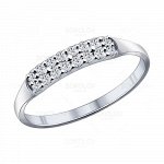Серебряное кольцо с фианитом