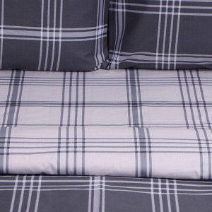 Постельное бельё 1.5-спальное LoveLife Square gray, сатин