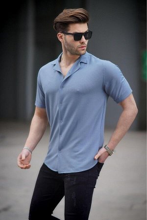 Синяя мужская рубашка 5500