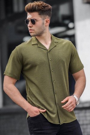 Madmext Мужская рубашка цвета хаки 5500