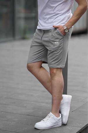 Окрашенные серые мужские базовые шорты