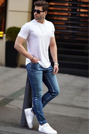 Синие мужские джинсы Slim Fit 6870