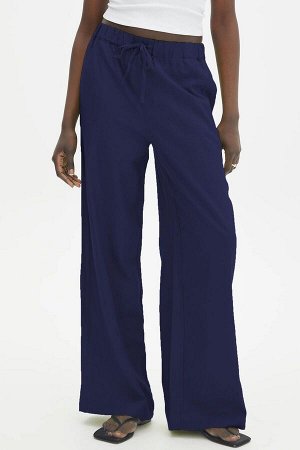Темно-синие женские широкие брюки MG1982