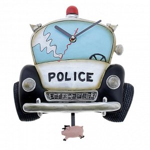 Часы настенные, серия: Детские,  "Полицейская машина", 26х34 см