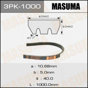 Ремень ручейковый MASUMA 3PK-1000 3PK-1000