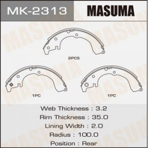 Колодки барабанные MASUMA R-1065 (1/20) MK-2313
