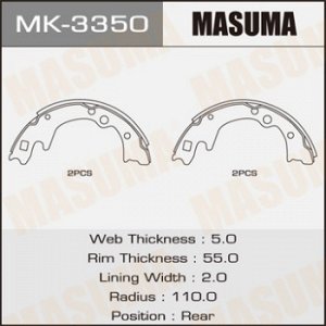 Колодки барабанные MASUMA R-3528 (1/8) MK-3350