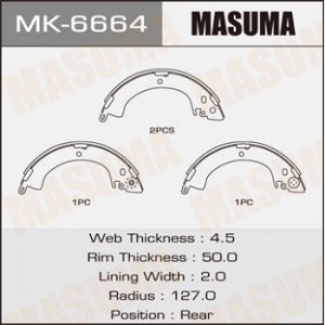 Колодки барабанные MASUMA R-3032 (1/10) MK-6664
