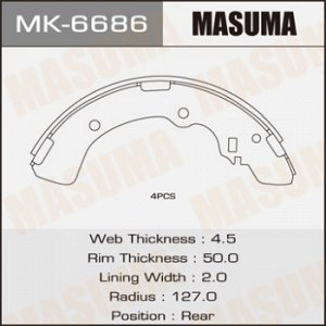 Колодки барабанные MASUMA R-3043 (1/10) MK-6686